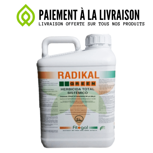 Desherbant Radikal 5 litres. herbicide glyphosate. paiement á la livraison.